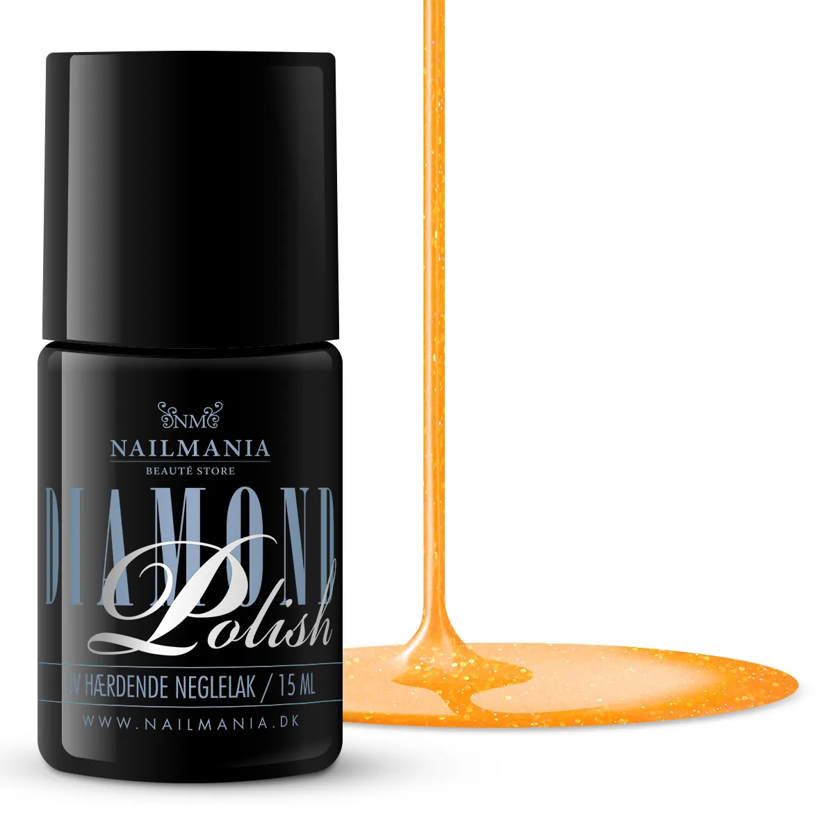 Diamond Polish Pro #100, Sweet Tangerine - Neon Orange Glitter 15ml