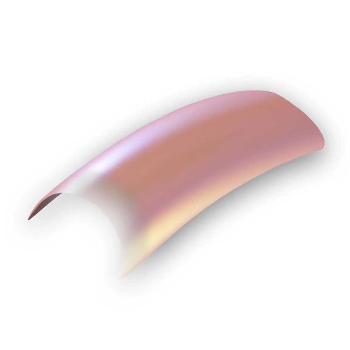 100 design tipper lyserød perlemor, kort fals