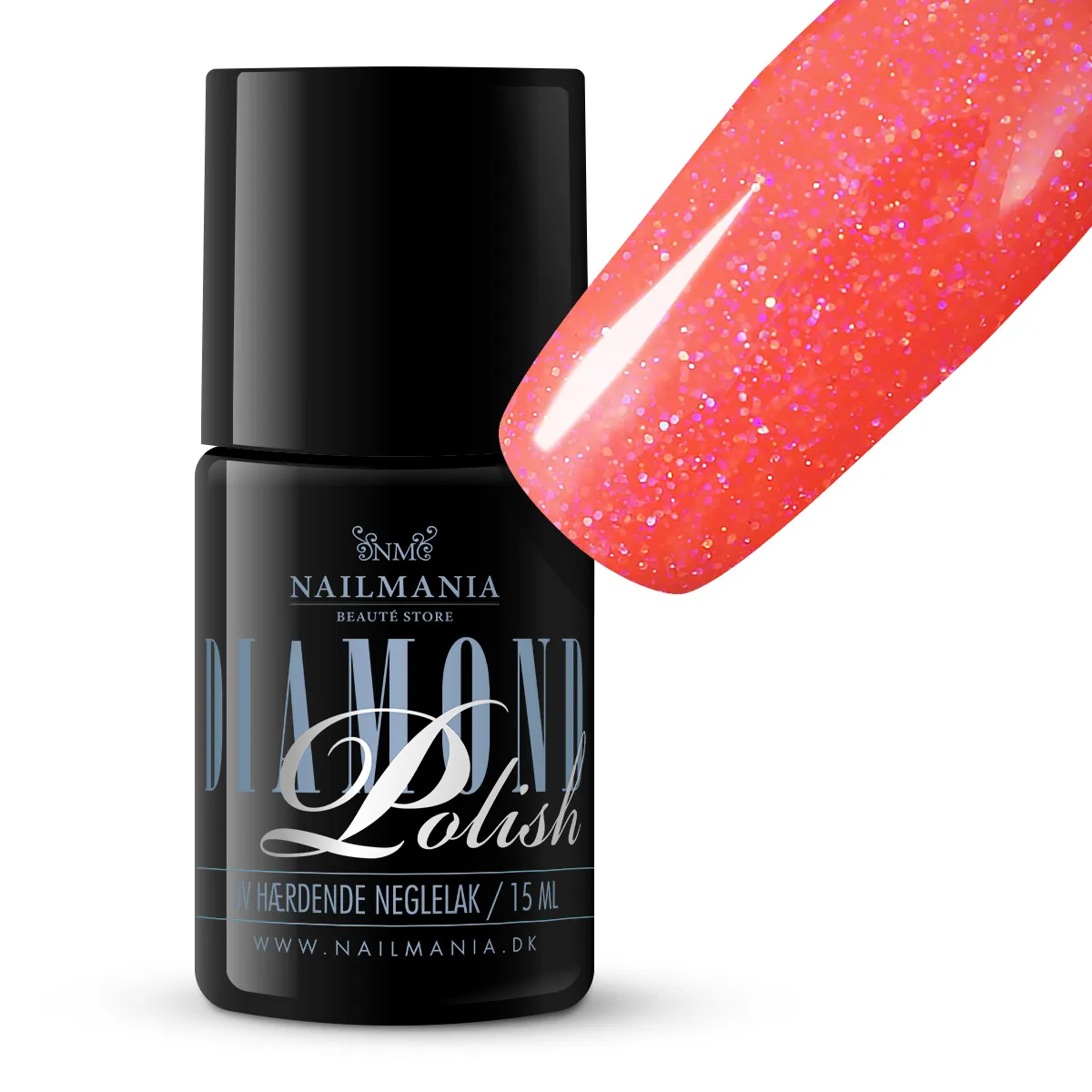 Diamond Polish Pro #098, neon pink glitter 15ml