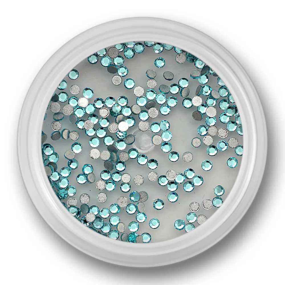 Zirkonia krystal aquamarin, 1,5mm, ca. 100 stk, SS4