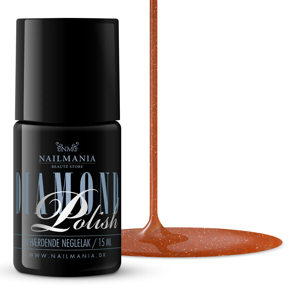 Diamond Polish #295, Diamond Sparkle, Juicy Orange, 15 ml