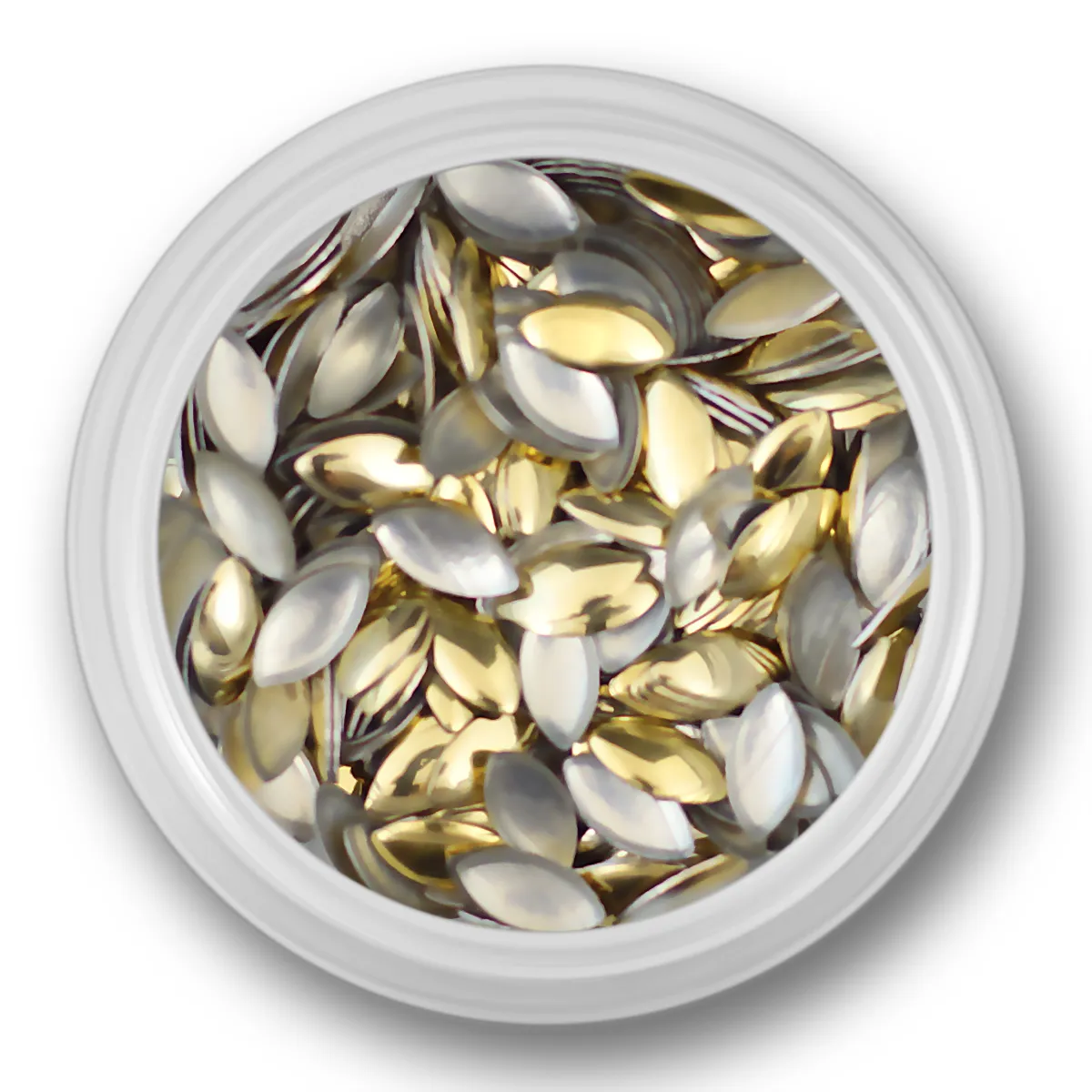 Ovale guld studs, 6mm