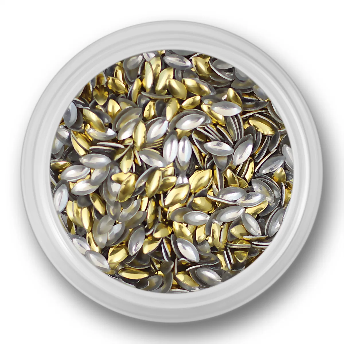 guld Ovale studs, 4mm