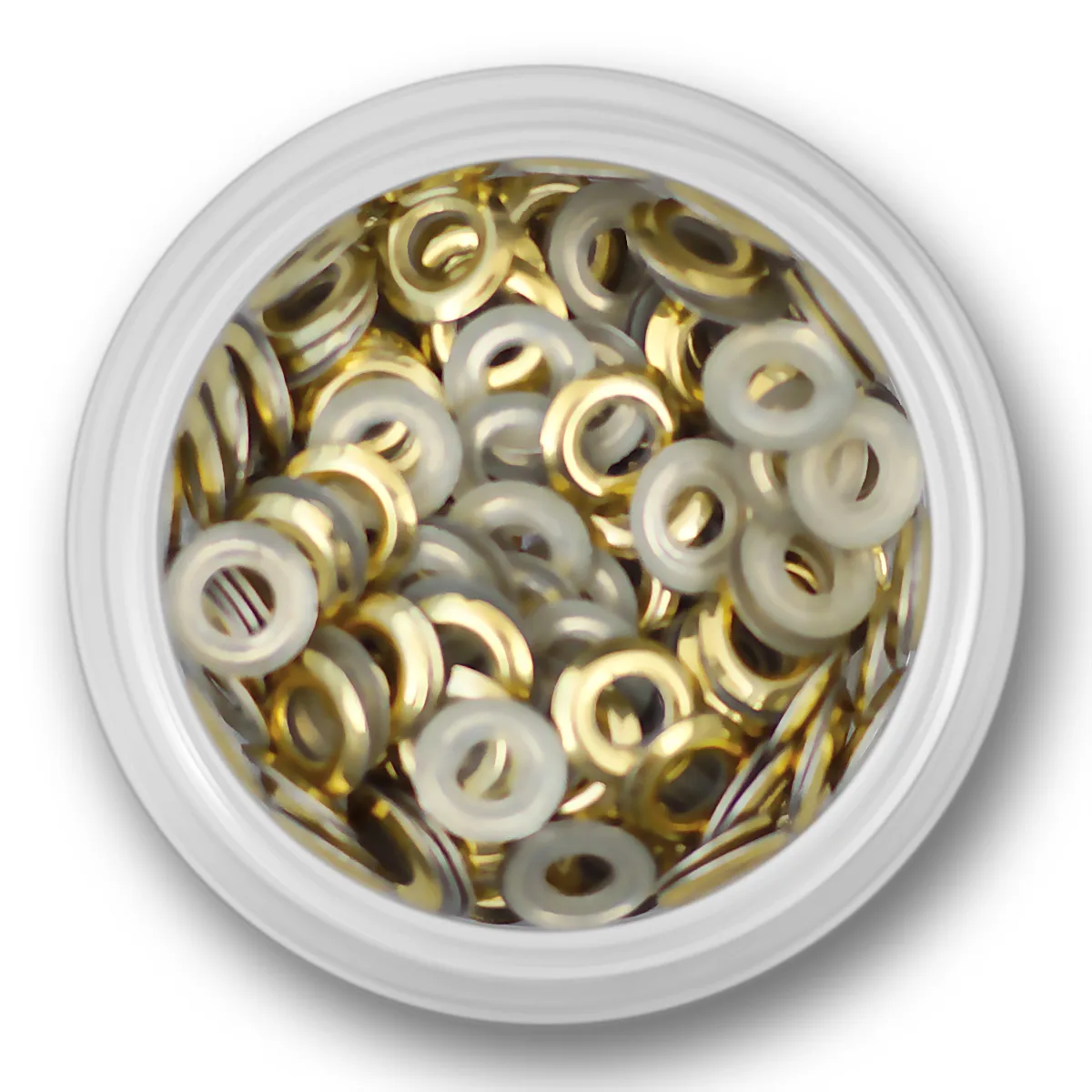 Cirkel/donut i guld, Ø6mm