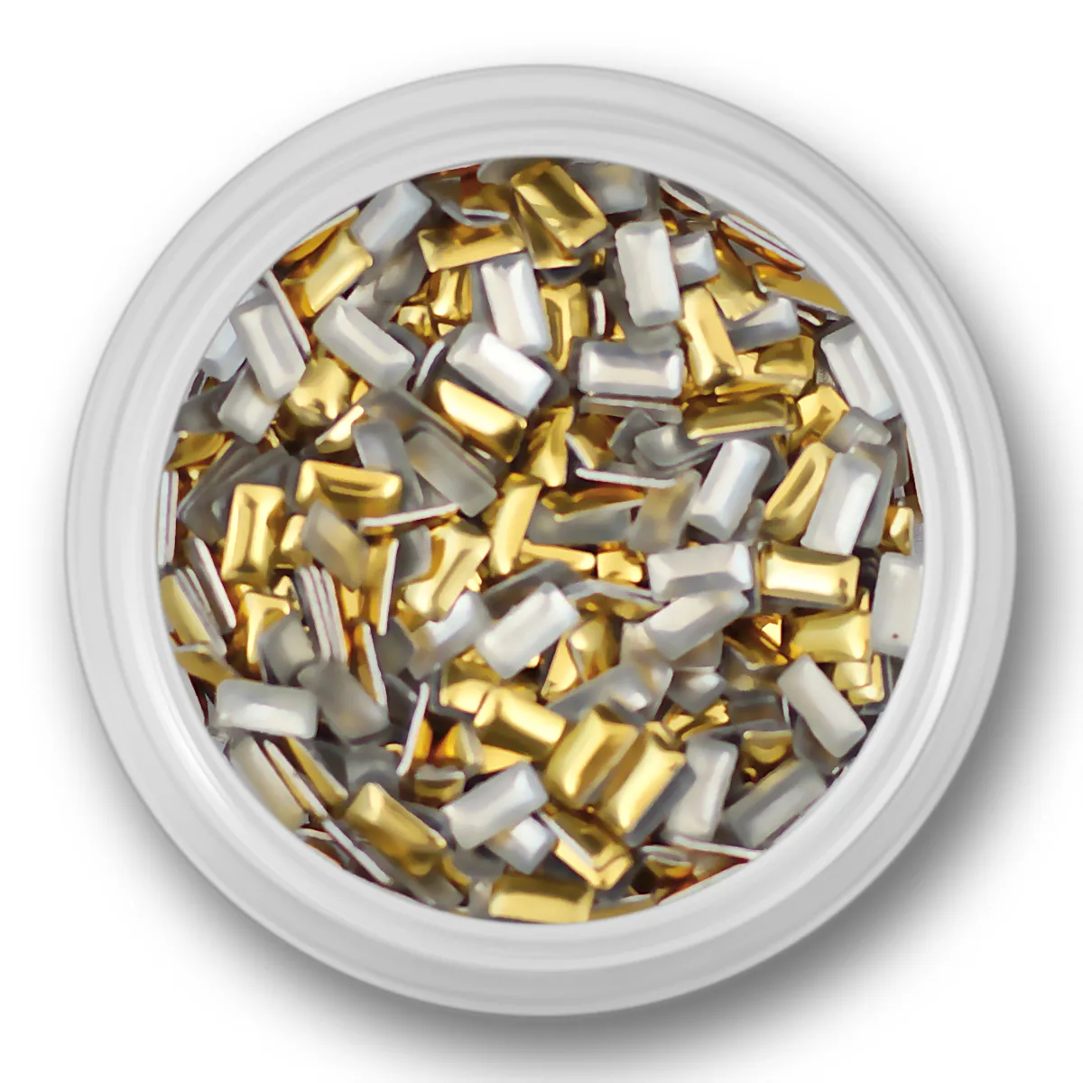 Rektangulære guld nitter, 4mm