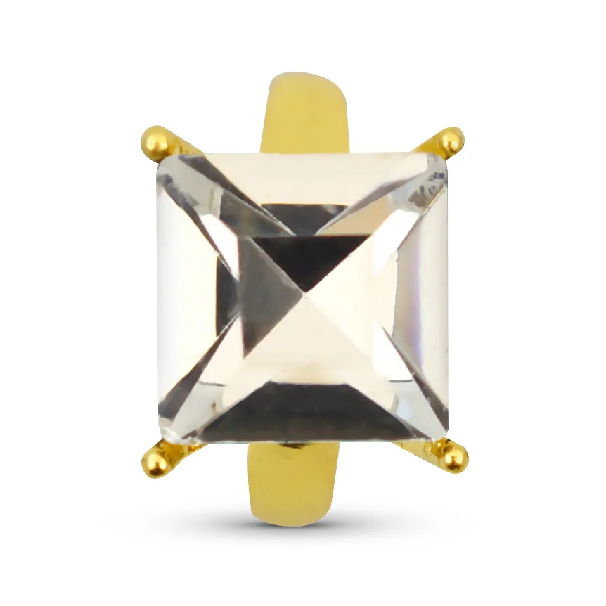 Neglering i guld med sten, 1 stk.