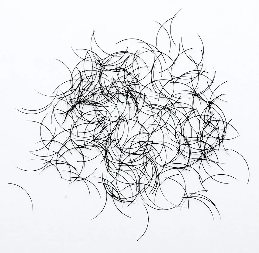 Silke Eyelashes, 1g, ca 1000 stk. B kurve, 12mm, 0,15mm tyk