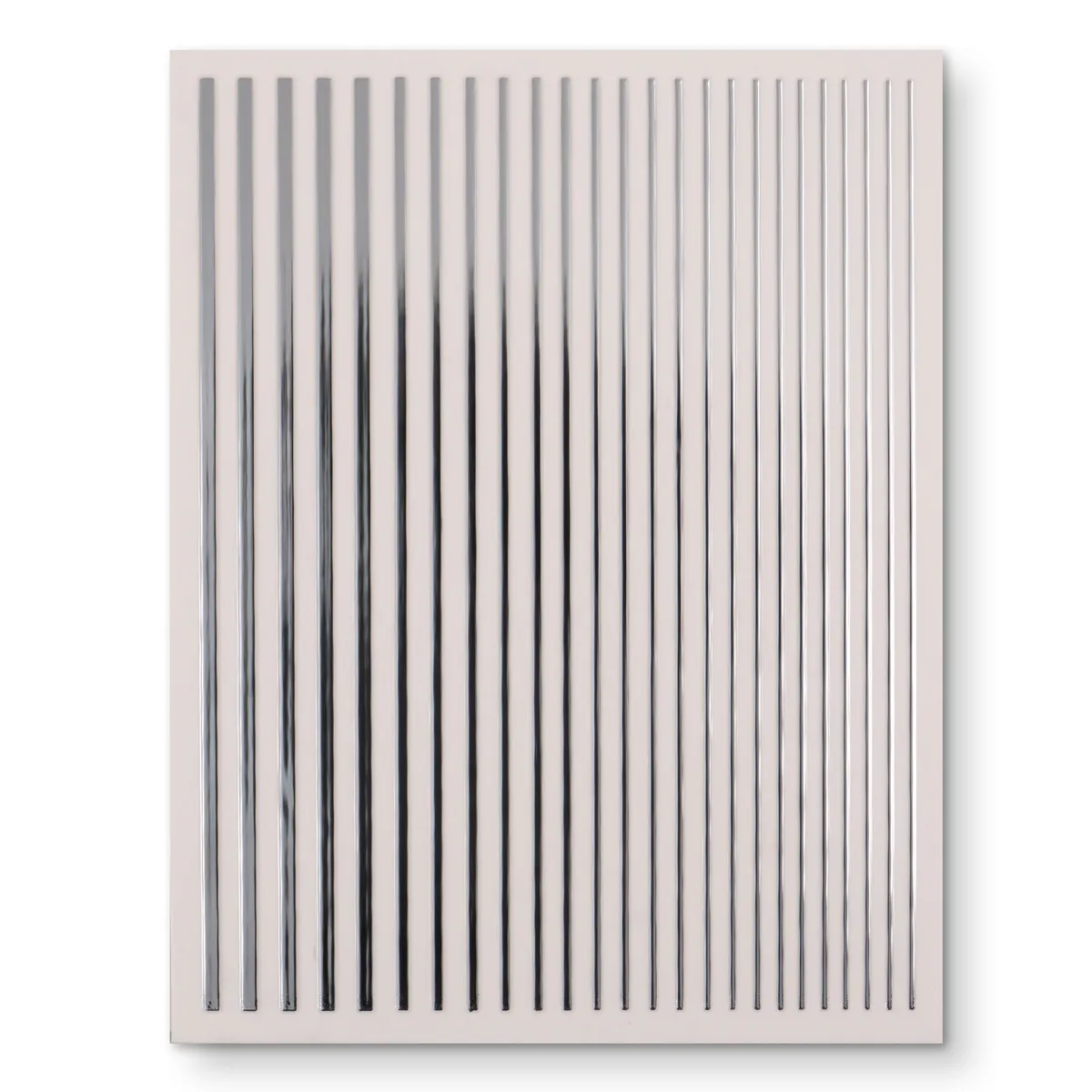 3D fleksible metal striber i sølv