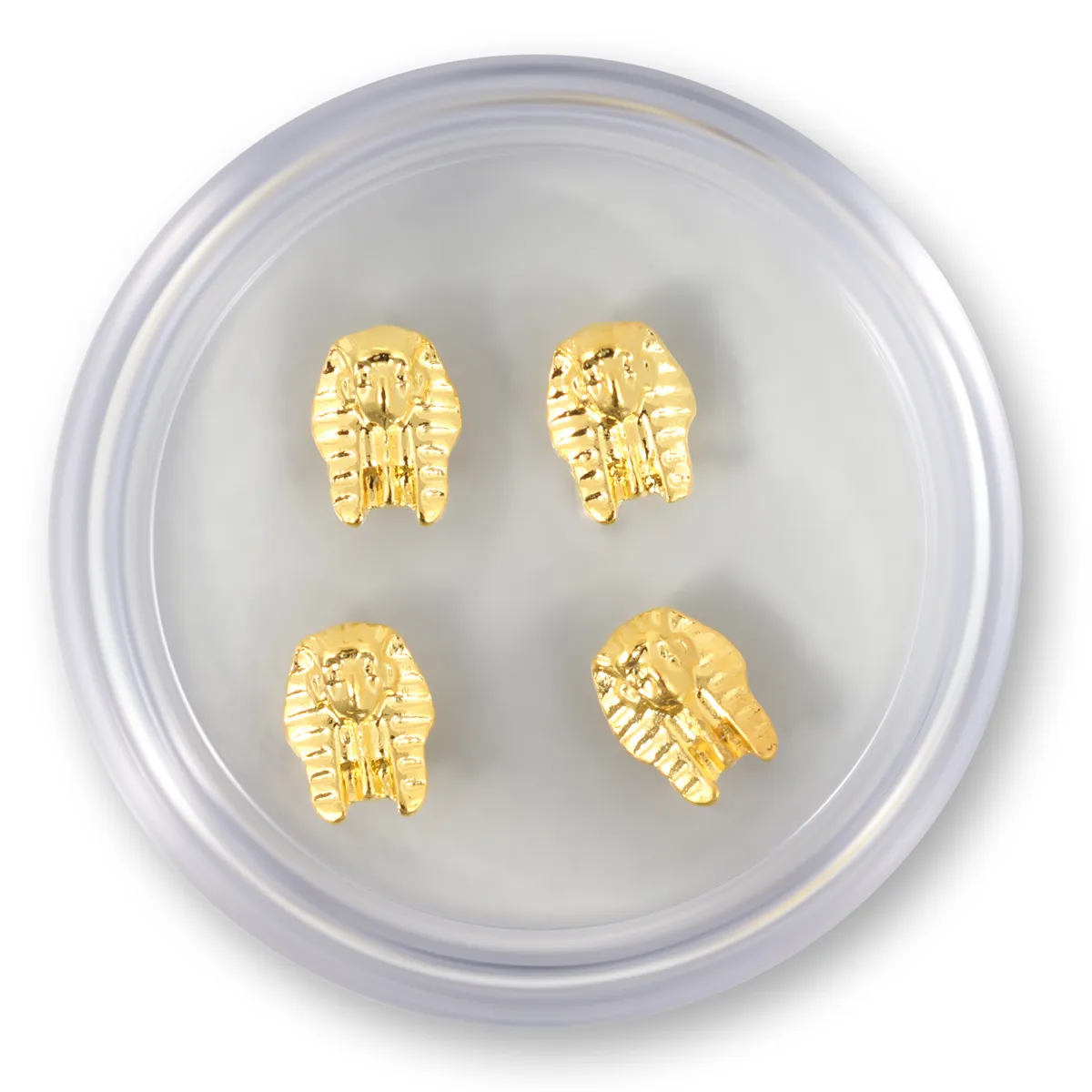 Farao maske i guld, 4 stk.