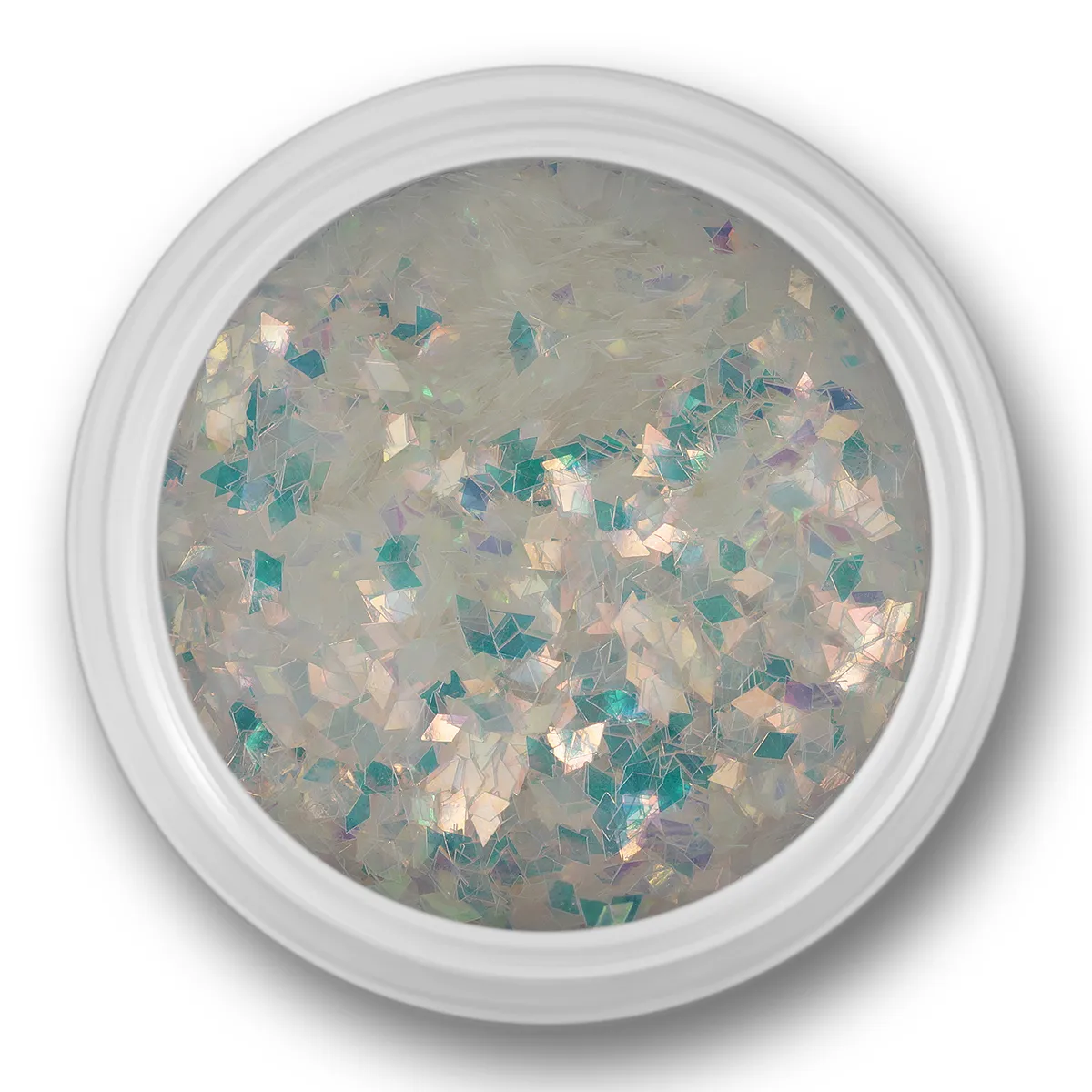 Glitter Dust, rhombe, hvid opal