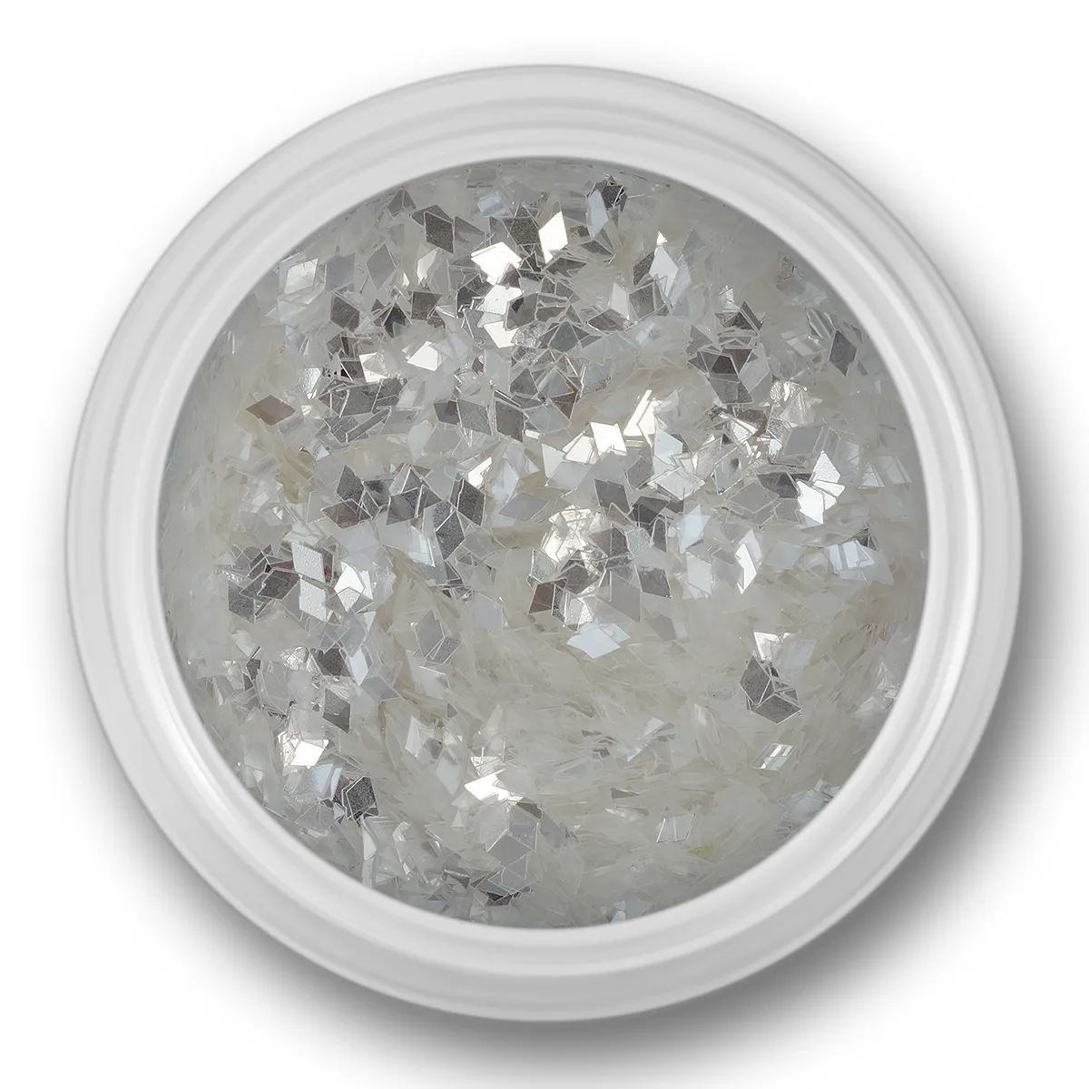 Glitter Dust, rhombe, hvid sølv