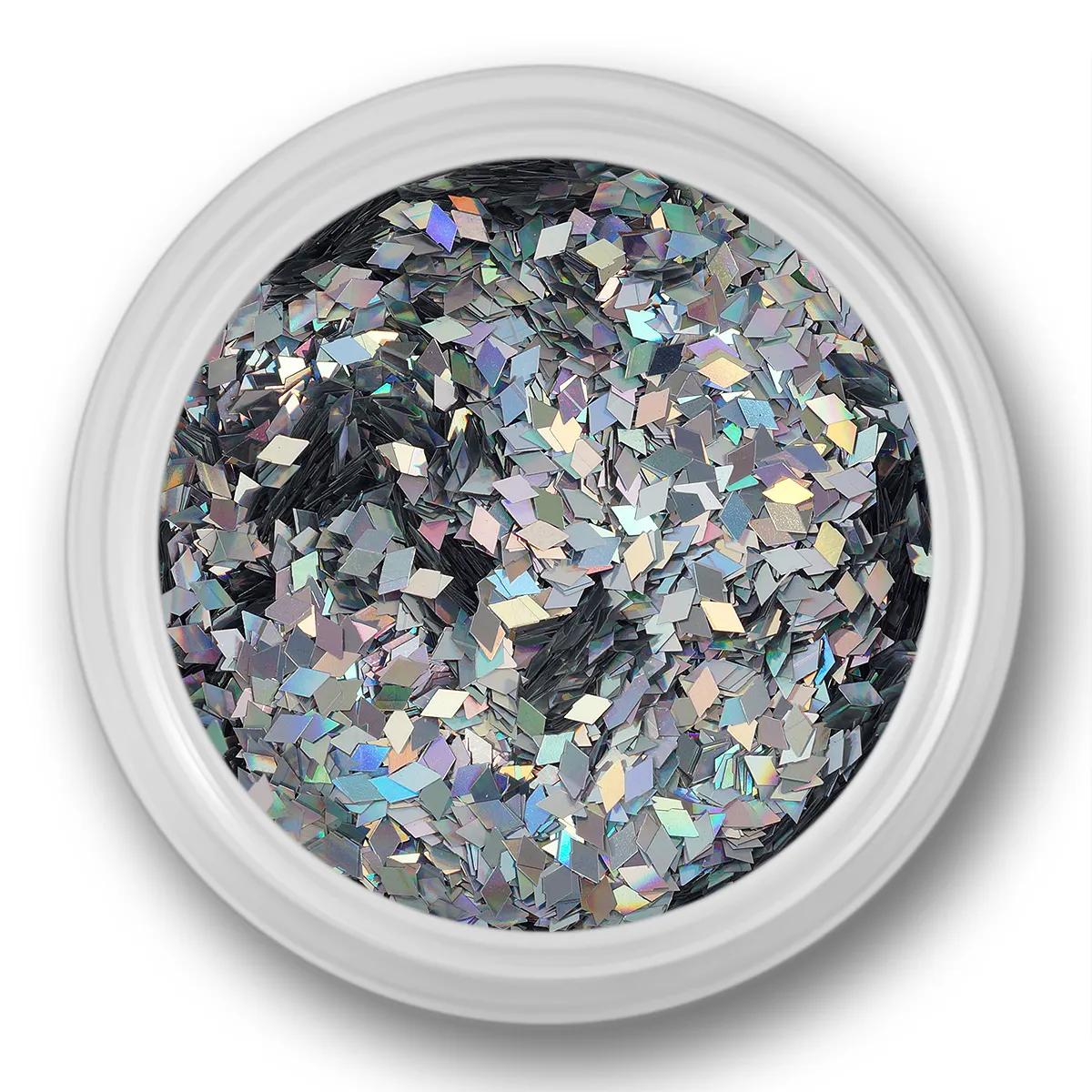 Glitter Dust, rhombe, sølvmultifarve