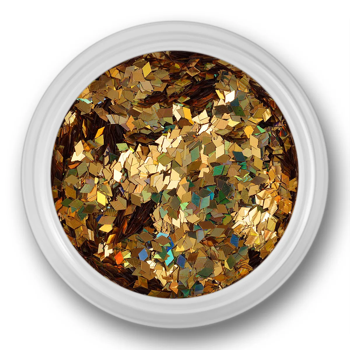 Glitter Dust, rhombe, guldmultifarve 2g