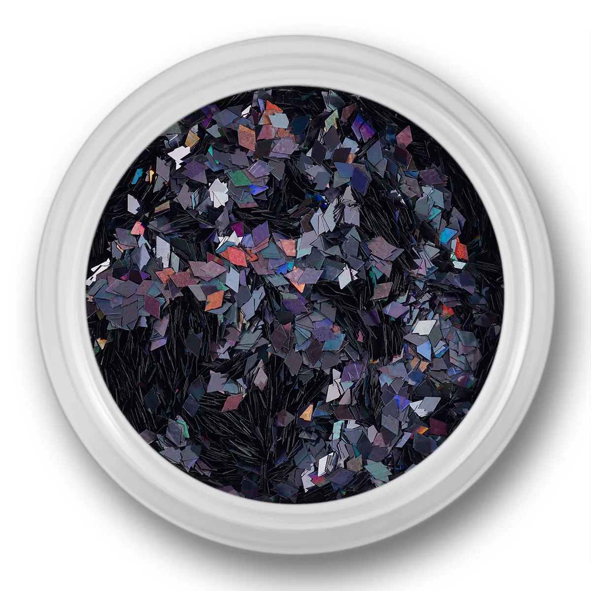 Glitter Dust, rhombe, sort multicolor