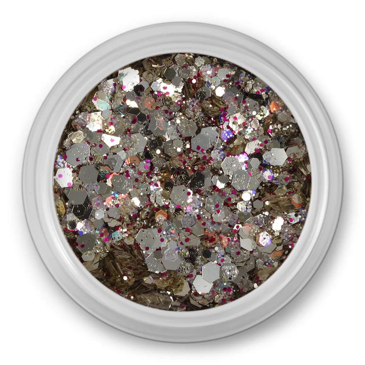 Glam Glitter, Gold with a Pink twist