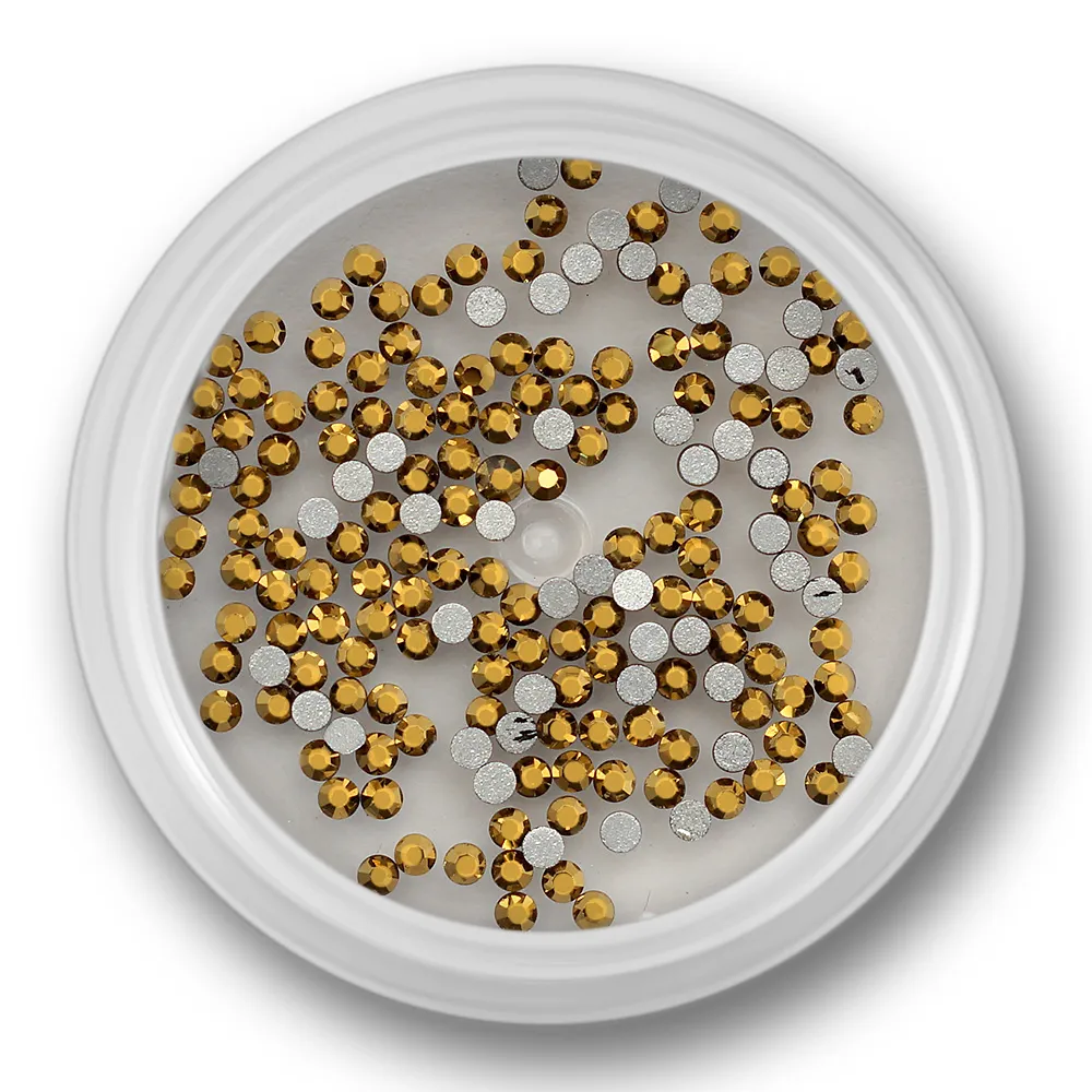 Zirkonia krystal, guld, 1,5mm, ca.100 stk, SS4