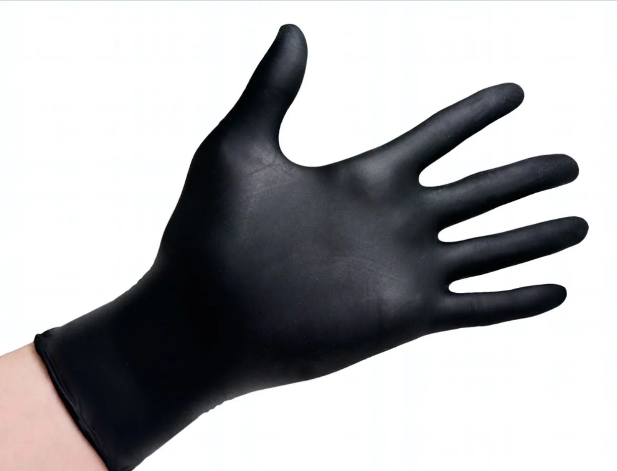 MaiMed Nitrilhandske, sort, str. L, pudderfri