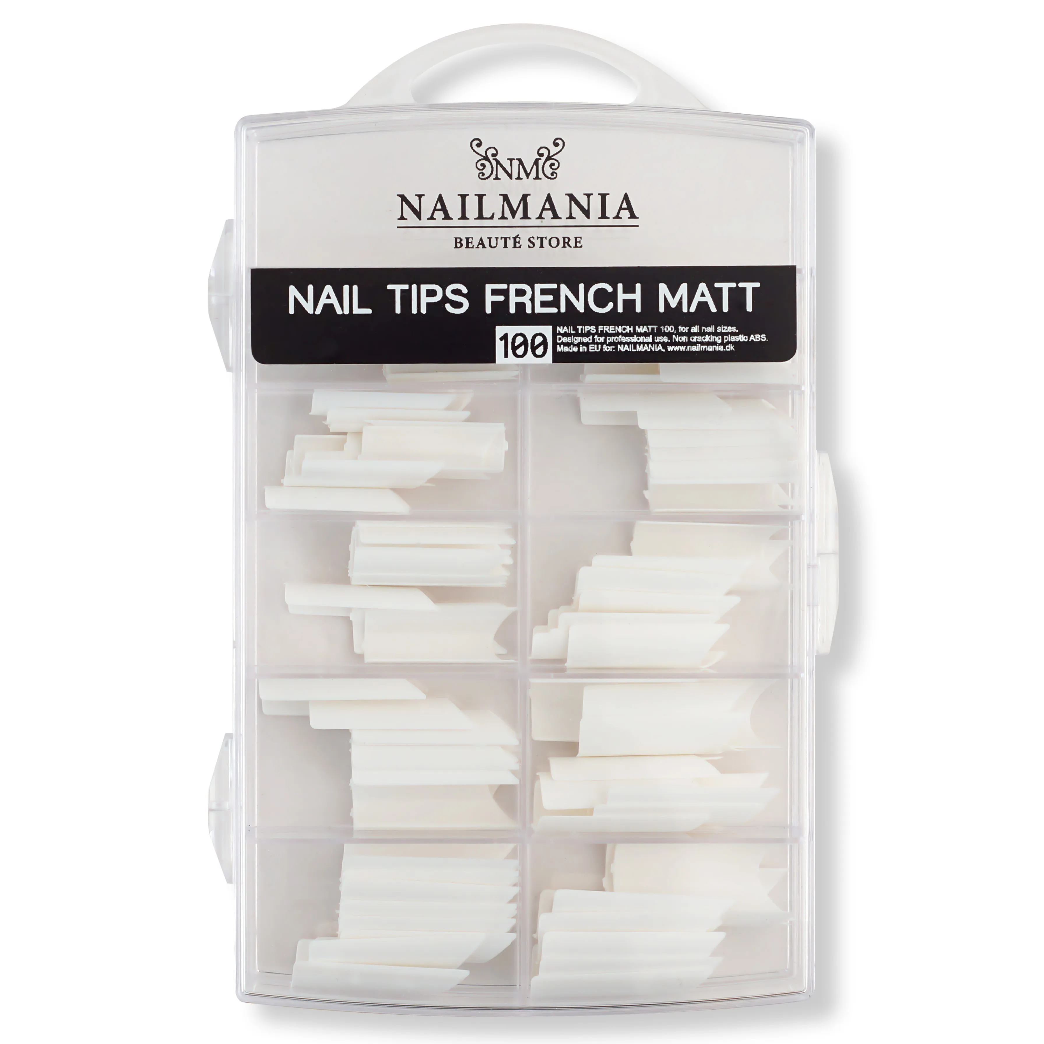 100 stk tunnel tipper mat hvid, Uden fals