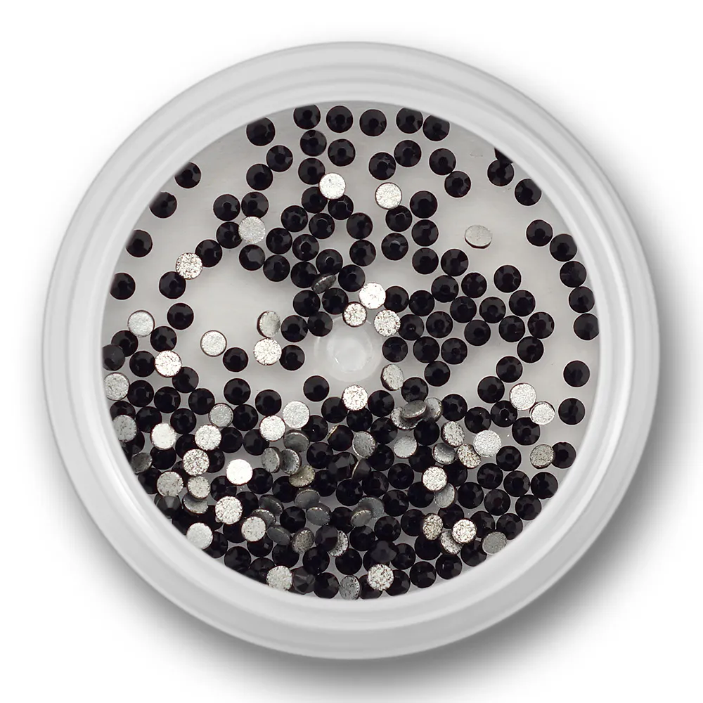 Zirkonia krystal jet black, 1,9 mm, ca. 100 stk, SS6