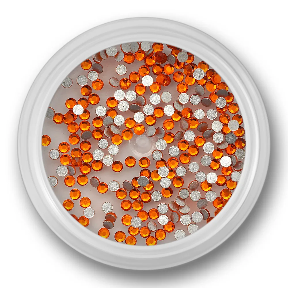 Zirkonia krystal, orangerød, 1,5 mm, ca. 100 stk, SS4