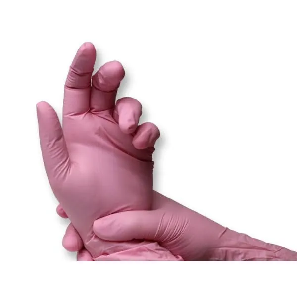Maimed Nitrilhandske, Pink, str. S, pudderfri