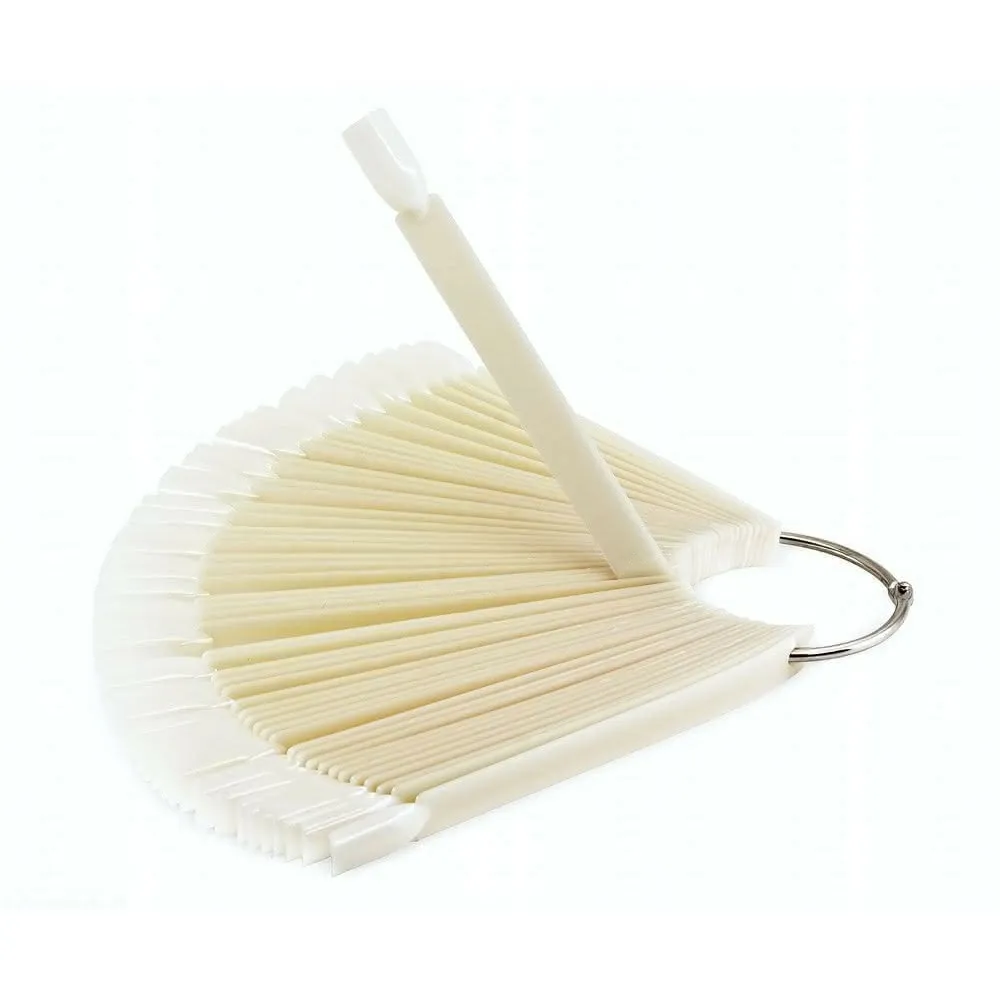 Prøvehjul/ Display, med 48 negle kort, natur