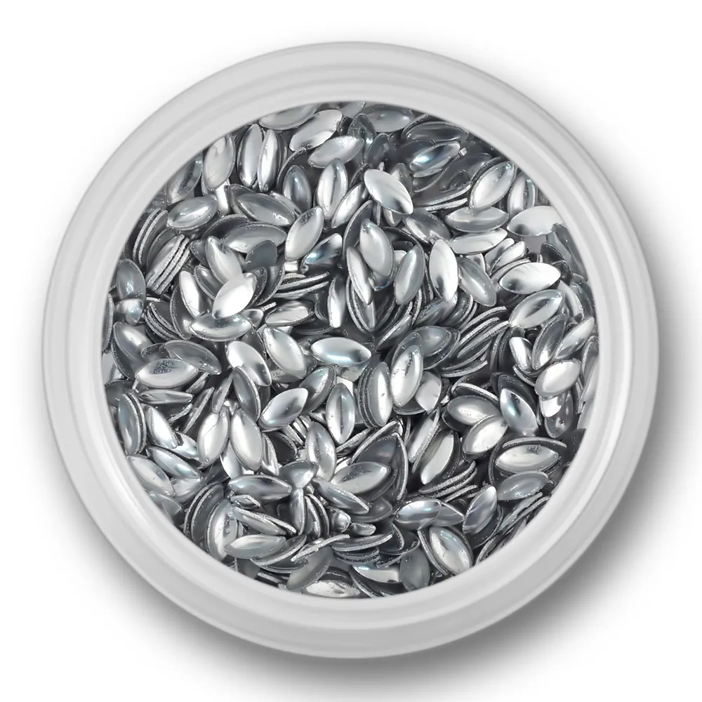 Ovale sølv studs, 6mm