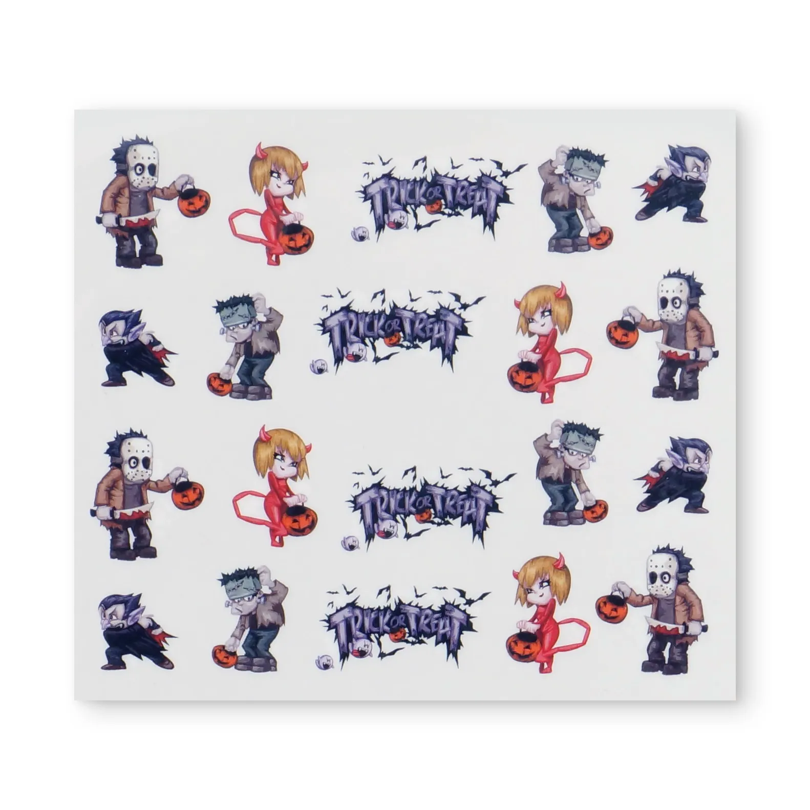 Water Decal, Halloween, frankenstein, vampyrer og djævle