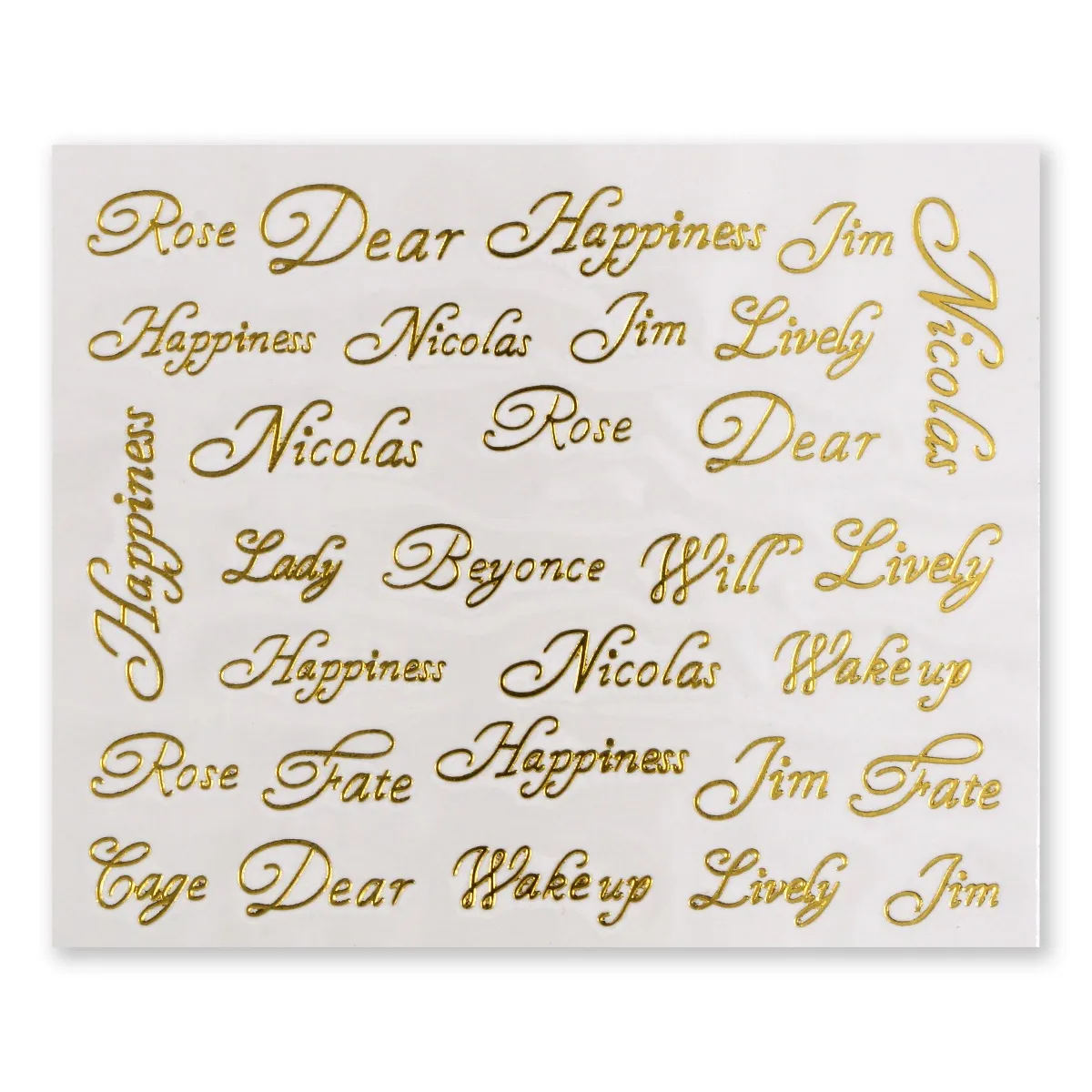 Water Decal, guld ord