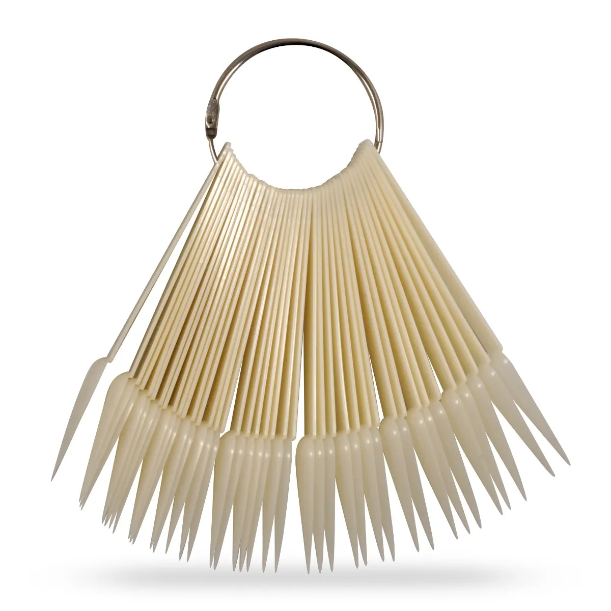 Prøvehjul/ Display, med 40 stiletto negle, NATUR