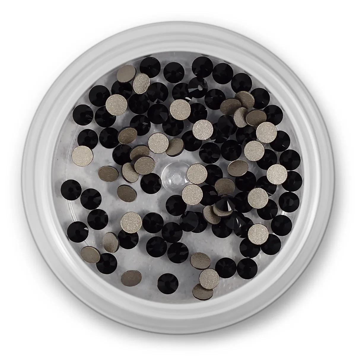 SWAROVSKI krystal, black, 2.55mm 100 stk, SS8