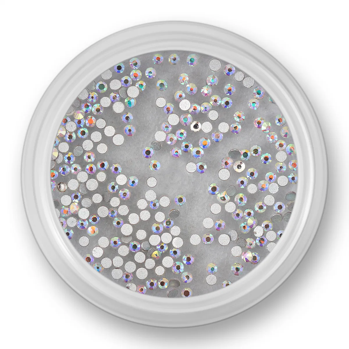 Zirkonia, rund, 1,3 mm, AB, ca. 100 stk SS3