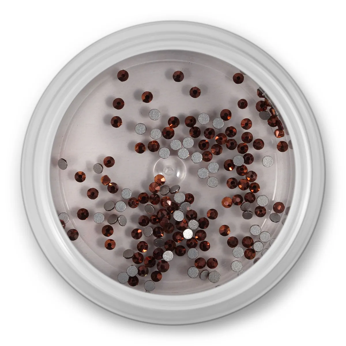 Zirkonia krystal,milk chocolate, SS4, rund, 100stk